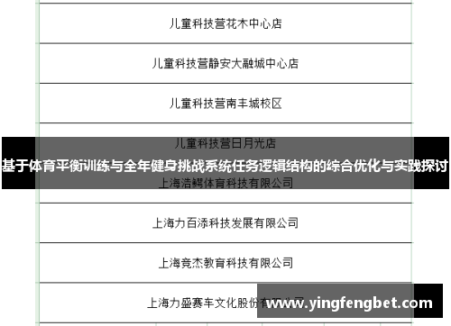 基于体育平衡训练与全年健身挑战系统任务逻辑结构的综合优化与实践探讨